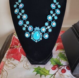 Kirks Folly Blue Flower necklace, rare